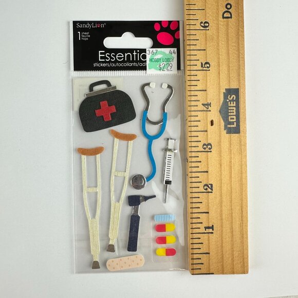 SandyLion Essentials Medical Themed Stickers Bundle Lot 2 Packs - Picture 2 of 2